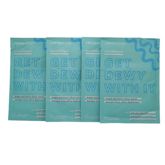 4 Pack Patchology Moodmask Get Dewy With It Mega Moisture Sheet Mask 1 Ct No Box - Picture 1 of 4